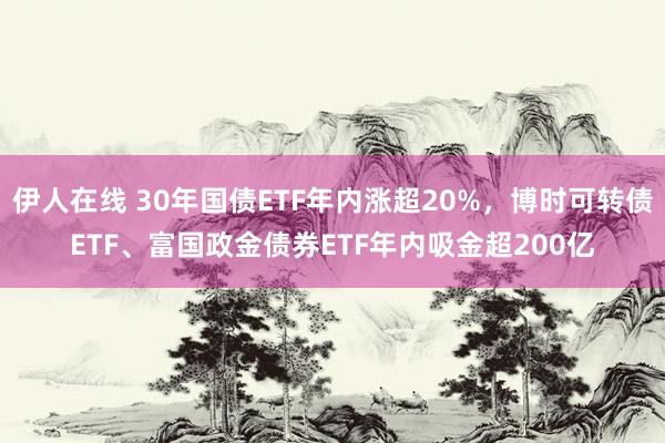 伊人在线 30年国债ETF年内涨超20%，博时可转债ETF、富国政金债券ETF年内吸金超200亿