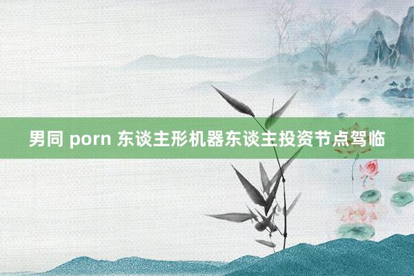 男同 porn 东谈主形机器东谈主投资节点驾临