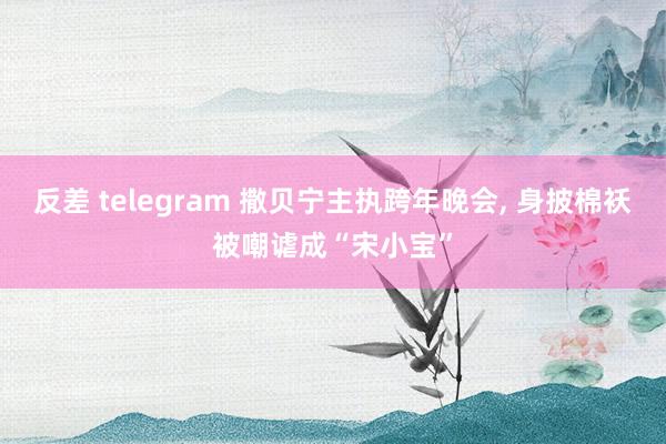 反差 telegram 撒贝宁主执跨年晚会， 身披棉袄被嘲谑成“宋小宝”