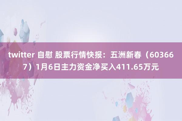 twitter 自慰 股票行情快报：五洲新春（603667）1月6日主力资金净买入411.65万元