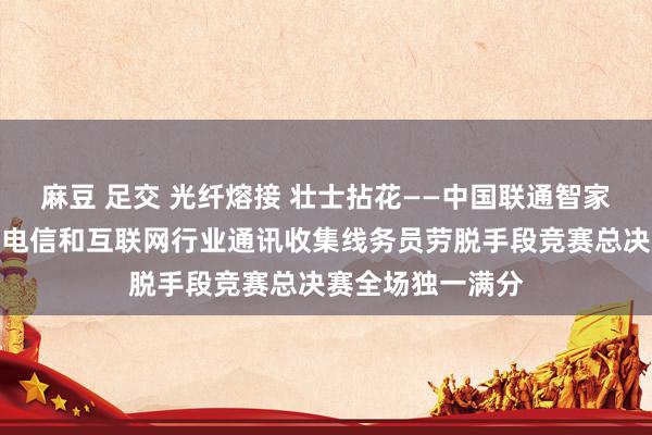 麻豆 足交 光纤熔接 壮士拈花——中国联通智家工程师荣获寰宇电信和互联网行业通讯收集线务员劳脱手段竞赛总决赛全场独一满分