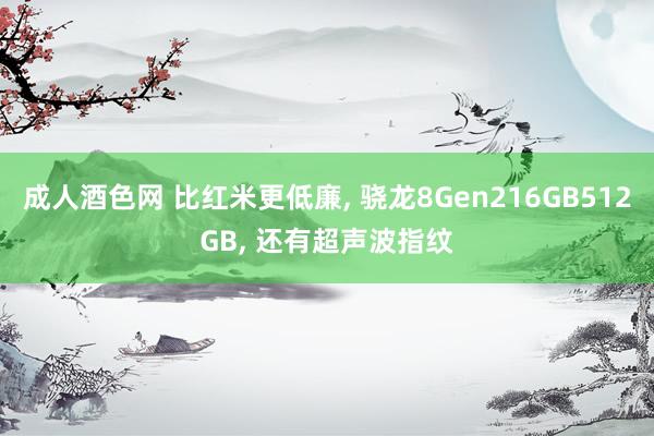 成人酒色网 比红米更低廉， 骁龙8Gen216GB512GB， 还有超声波指纹