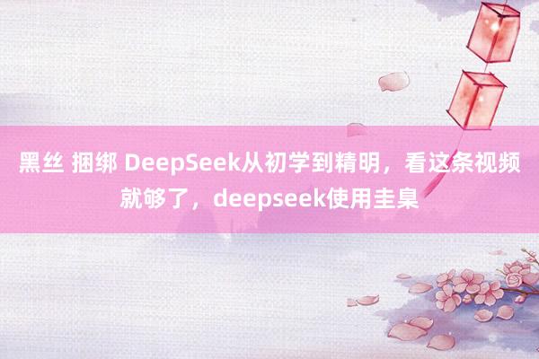 黑丝 捆绑 DeepSeek从初学到精明，看这条视频就够了，deepseek使用圭臬