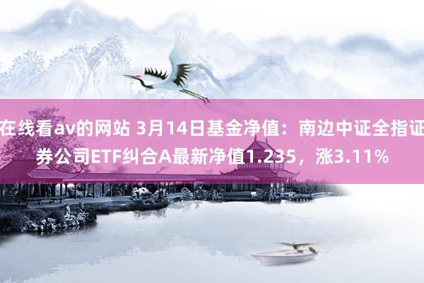 在线看av的网站 3月14日基金净值：南边中证全指证券公司ETF纠合A最新净值1.235，涨3.11%