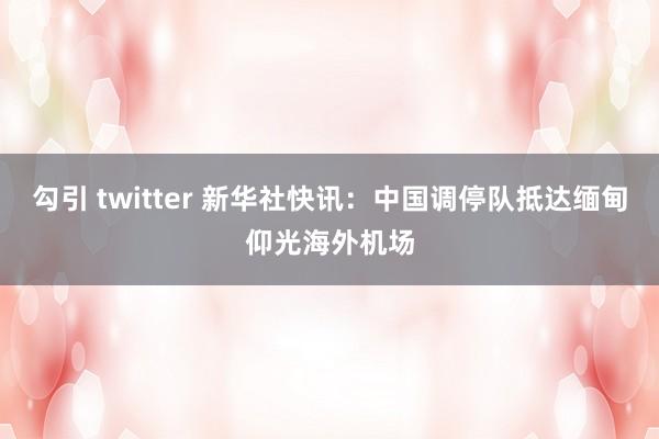 勾引 twitter 新华社快讯：中国调停队抵达缅甸仰光海外机场