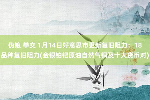 伪娘 拳交 1月14日好意思市更新复旧阻力：18品种复旧阻力(金银铂钯原油自然气铜及十大货币对)