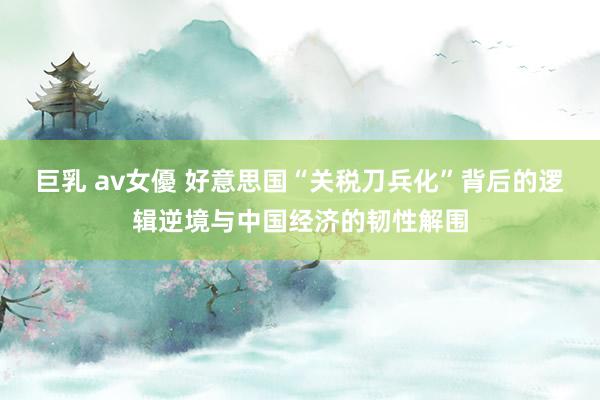 巨乳 av女優 好意思国“关税刀兵化”背后的逻辑逆境与中国经济的韧性解围