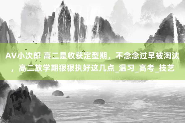 AV小次郎 高二是收获定型期，不念念过早被淘汰，高二放学期狠狠执好这几点_温习_高考_技艺