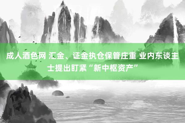 成人酒色网 汇金、证金执仓保管庄重 业内东谈主士提出盯紧“新中枢资产”